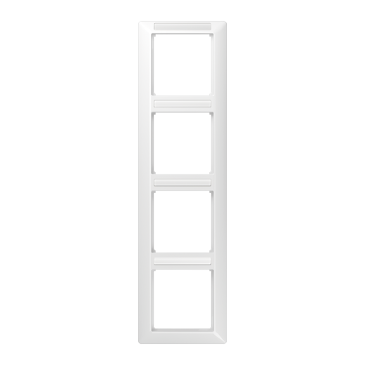 Рамка 4-кратная вертикальная с полем для надписи белая