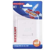 REXANT Розетка сетевая LAN, на стену, (2 гнездо 8Р8С (Rj-45), 5 кат).
