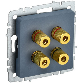 IEK BRITE BASE Маренго Аудиорозетка 4-м РА10-БрМ