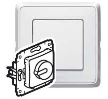 Legrand Cariva Бел Светорегулятор поворотный 300W для л/н (вкл поворотом).