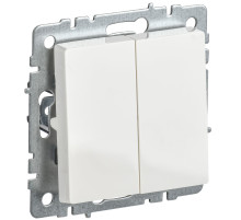 IEK BRITE Белый Выключ. 2-кл. прох. 10А ВС10-2-6-БрБ