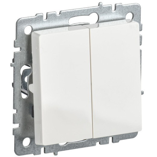 BRITE Выключ. 2-кл. прох. 10А ВС10-2-6-БрБ бел.