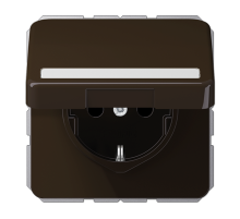 JUNG Штепсельная розетка SCHUKO 16A 250V~ с полем для надписи и защитой от влажности коричневая