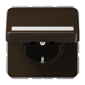 JUNG Штепсельная розетка SCHUKO 16A 250V~ с полем для надписи и защитой от влажности коричневая