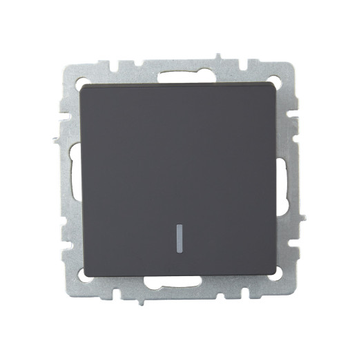 BRITE Выключ. 1-кл. прох. с инд. 10А ВС10-1-7-БрГ граф. IEK