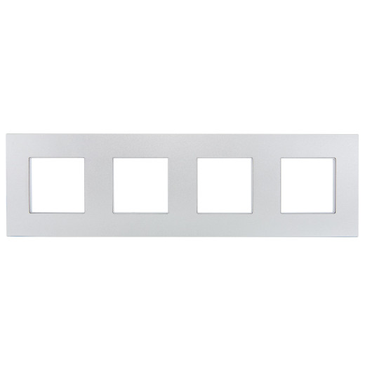 SKANDY Рамка 4-мест. SK-F34S металл сереб. IEK