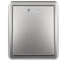 ЭРА Выключатель Эксперт 11-1202-03 с подсветкой IP20 10АХ-250В ОУ алюминий