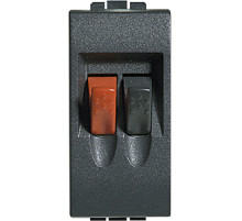 BT LL Антрацит Аудио-розетка 1-ая, 1 мод.