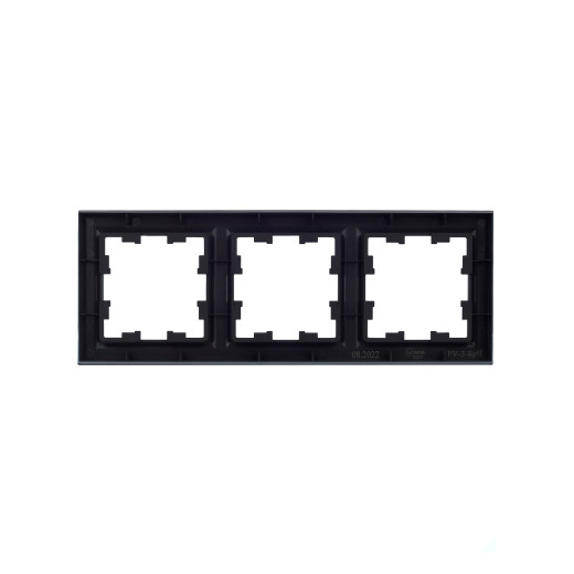 BRITE Рамка 3-мест. РУ-3-БрЧ черн. IEK