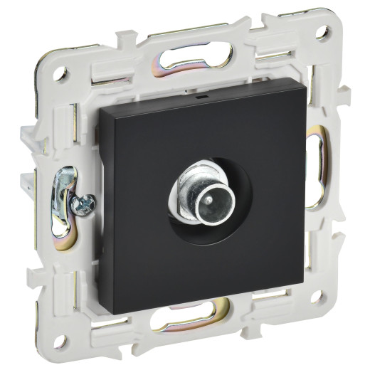 SKANDY Роз. TV проходная SK-A17Bl черн. IEK