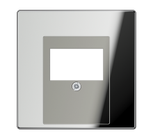 JUNG LS 990 Блестящий хром Накладка розетки ТАЕ, моно/стерео-аудиорозетки, комбинированной вставки