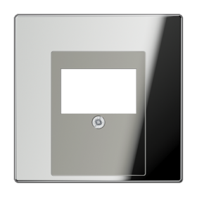 JUNG LS 990 Блестящий хром Накладка розетки ТАЕ, моно/стерео-аудиорозетки, комбинированной вставки