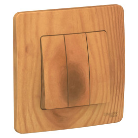 Systeme Electric Blanca внутр Ясень Выключатель 3-клавишный, 10А, 250B