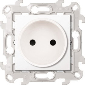 Simon 24 Белая Розетка 2К с защитными шторками