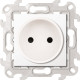 Розетка 2К с защитными шторками, белый