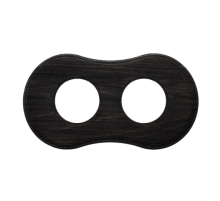 BIRONI Шедель Бук Угольно-черный Рамка 2-ая Форма восьмерки (скрытый монтаж)