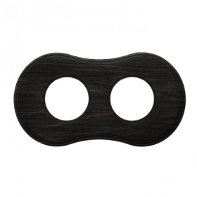 BIRONI Шедель Бук Угольно-черный Рамка 2-ая Форма восьмерки (скрытый монтаж)