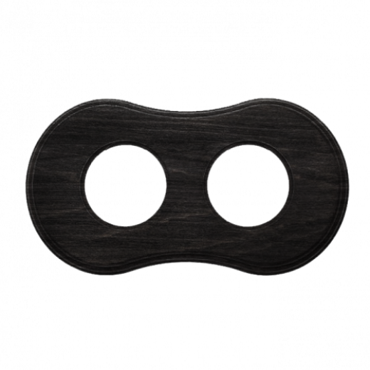 Шедель Бук Угольно-черный Рамка 2-ая Форма восьмерки (скрытый монтаж)