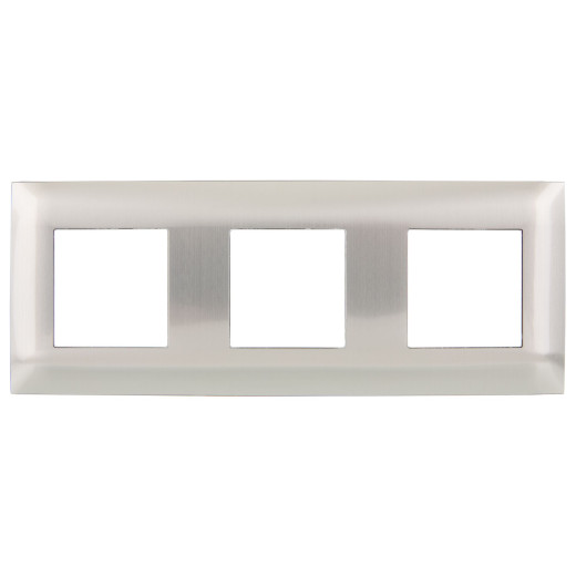 SKANDY Рамка 3-мест. SK-F33N металл никель IEK