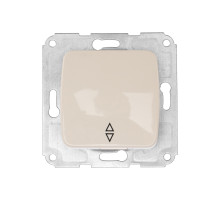KRANZ DEA Выключатель (переключатель) 1кл проx. с/у 10А меx. бежевый