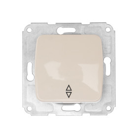 KRANZ DEA Выключатель (переключатель) 1кл проx. с/у 10А меx. бежевый