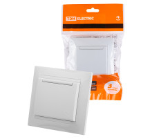 TDM Розетка 2П+З 16А 250В IP44 с крышкой белая 