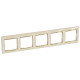 Рамка 5 постов - Legrand Valena - слоновая кость/золотой штрих