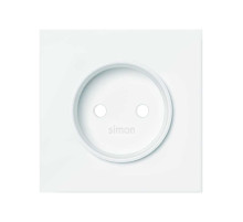 Simon 100 Белый матовый Накладка розетки без заземления