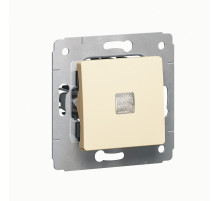 Legrand DIY Cariva Крем Выключатель 1-клавишный с подсветкой.