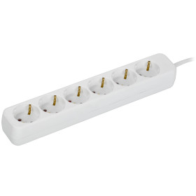 IEK UMA Удлинитель У06 6 мест 3м 3х1мм2 10А бел.
