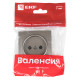 Валенсия лицевая панель розетки 1-местной б/з 10 А графит с защ. штор. EKF PROxima
