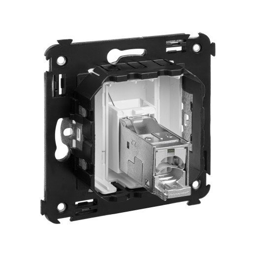 Компьютерная розетка RJ-45 в стену, кат.5e одинарная экранированная, Avanti, белое облако