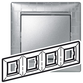 Legrand Valena Алюминий модерн Рамка 4-ая гориз.