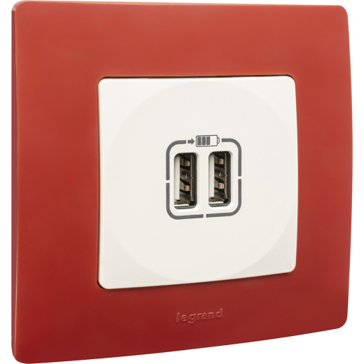 Рамка 1 пост - Legrand Etika - красный