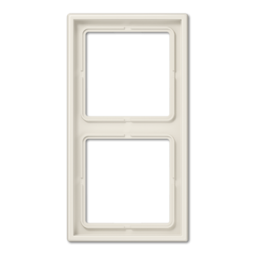 Рамка для вертикальной и горизонтальной установки, 2 поста, дюропласт, слоновая кость, LS990