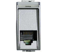 BT LL Алюминий Розетка ТЛФ RG 11, 1 мод.