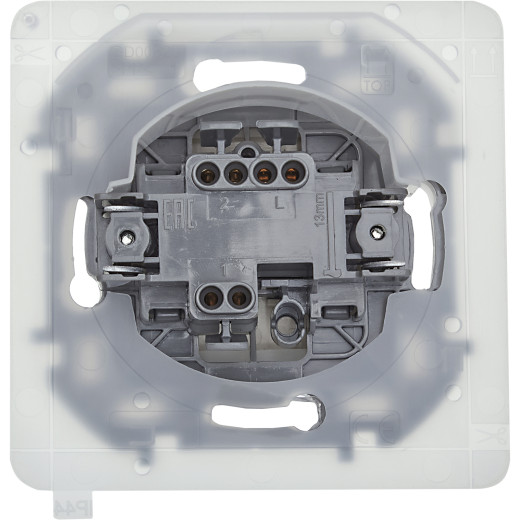 Переключатель одноклавишный IP44 - Legrand/Daccord Inspiria - 10АХ 250В безвинтовые зажимы - слоновая кость