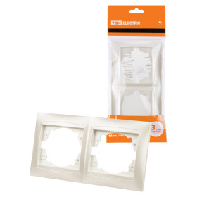 TDM Рамка 2-х постовая горизонтальная перламутр 