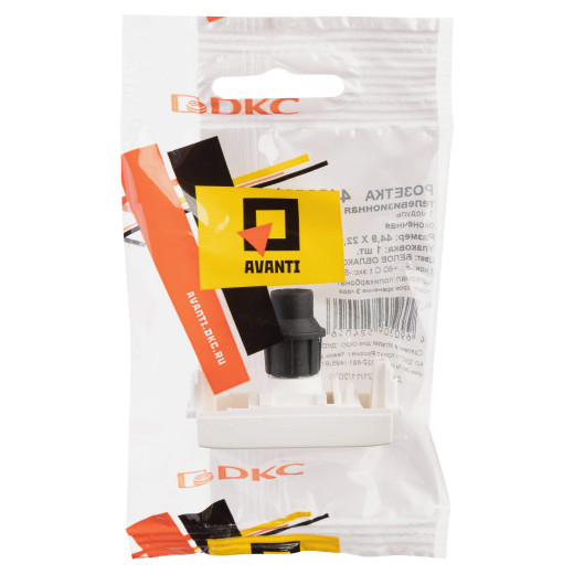 Розетка TV одиночная модульная, Avanti, белое облако, 1 модуль