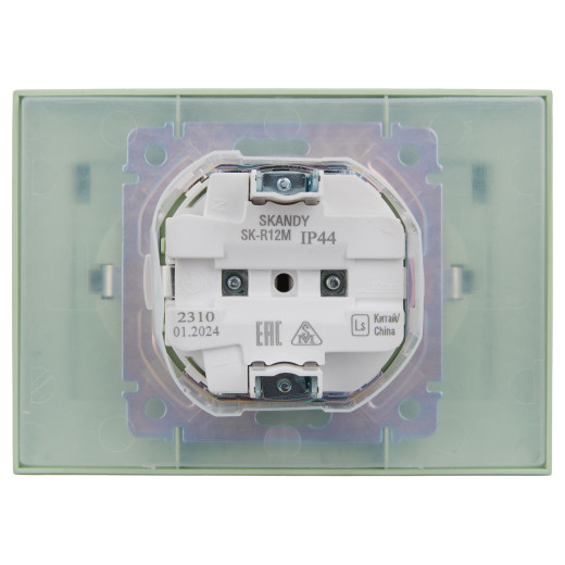 SKANDY Роз. 2-я с кр. 16А в сб IP44 SK-R12M мятн. IEK