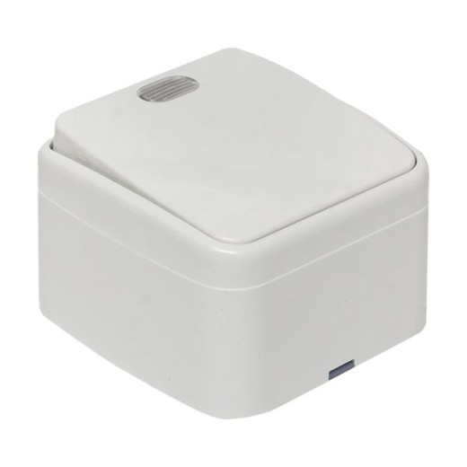 Минск Выключатель 1-клавишный ОП 10А с индикатором белый EKF Basic