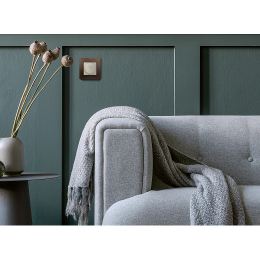 Диммер поворотно-нажимной универсальный LED - Legrand Etika - 300Вт без нейтрали - слоновая кость