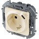 Розетка с заземлением с USB тип C - Legrand Inspiria - со шторками 16А 250В 1500мА 5В безвинтовые зажимы - слоновая кость