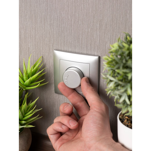 Валенсия лицевая панель светорегулятора 600W 220В сталь EKF PROxima