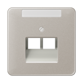 JUNG CD 500/CD plus Платина Накладка 2-ой наклонной ТЛФ/комп розетки с полем для надписи