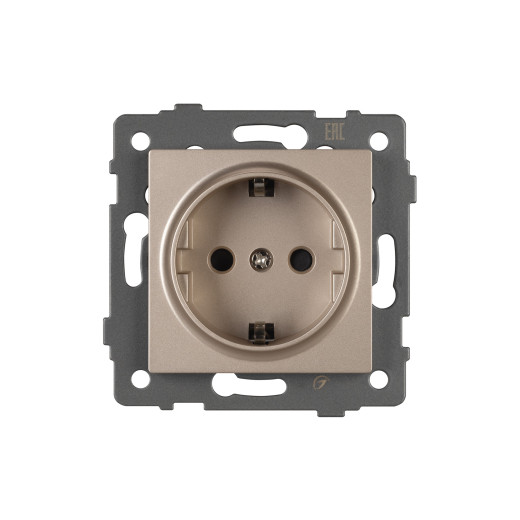 Механизм электрической розетки SCT-MEU1-PL-GD-V (250V, 16A) (Arlight, -)