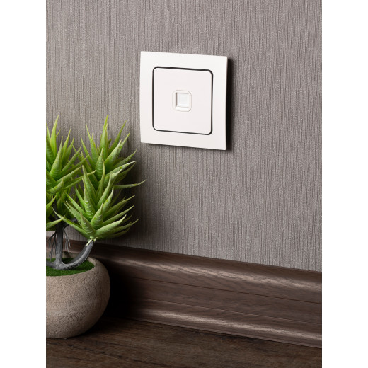 Стокгольм Механизм Розетки RJ-45 1-местной белый EKF PROxima