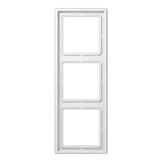 Рамка для вертикальной и горизонтальной установки, 3 поста, дюропласт, белый, LS990