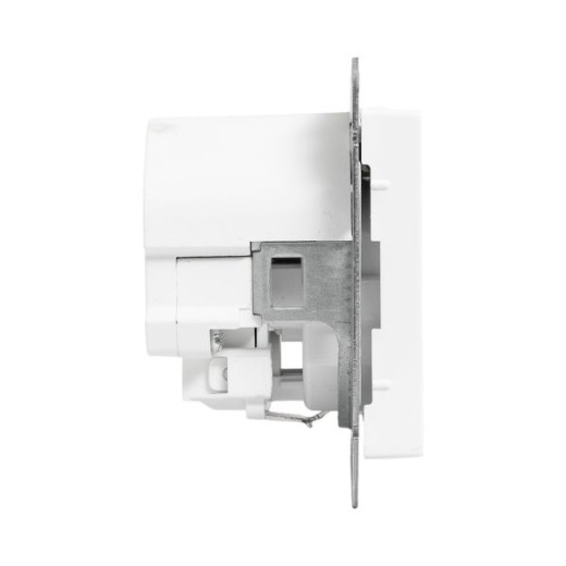 Механизм розетки с USB-A+С - 2шт, 16А, с заземлением, со шторками, алюминий Эпика EKF