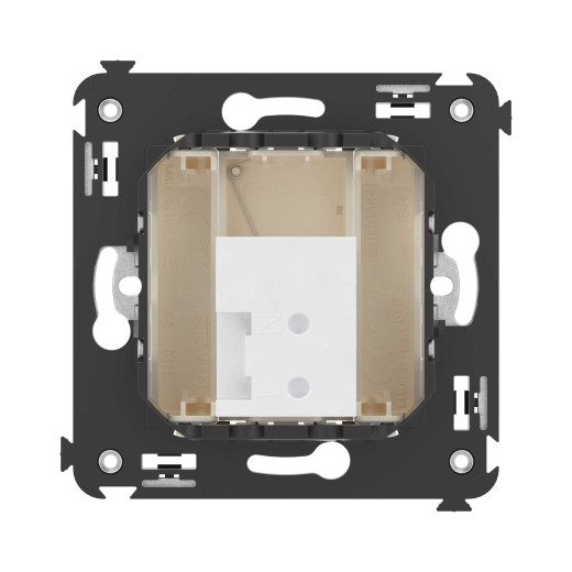 USB 2.0 розетка одинарная в стену, тип А-А, Avanti, ванильная дымка